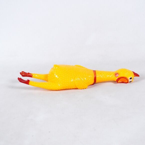 Fried Rubber Chicken Squeaking Squawking Screaming Rooster Action Figure Toy - Picture 4 of 7